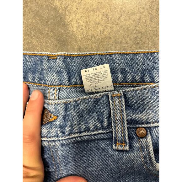 Vintage Levis 540 Flex Orange Tab Mens 38x30 Light Wash Jeans Hemmed 28 Inseam - Picture 4 of 6